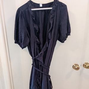 Old navy blue wrap summer dress